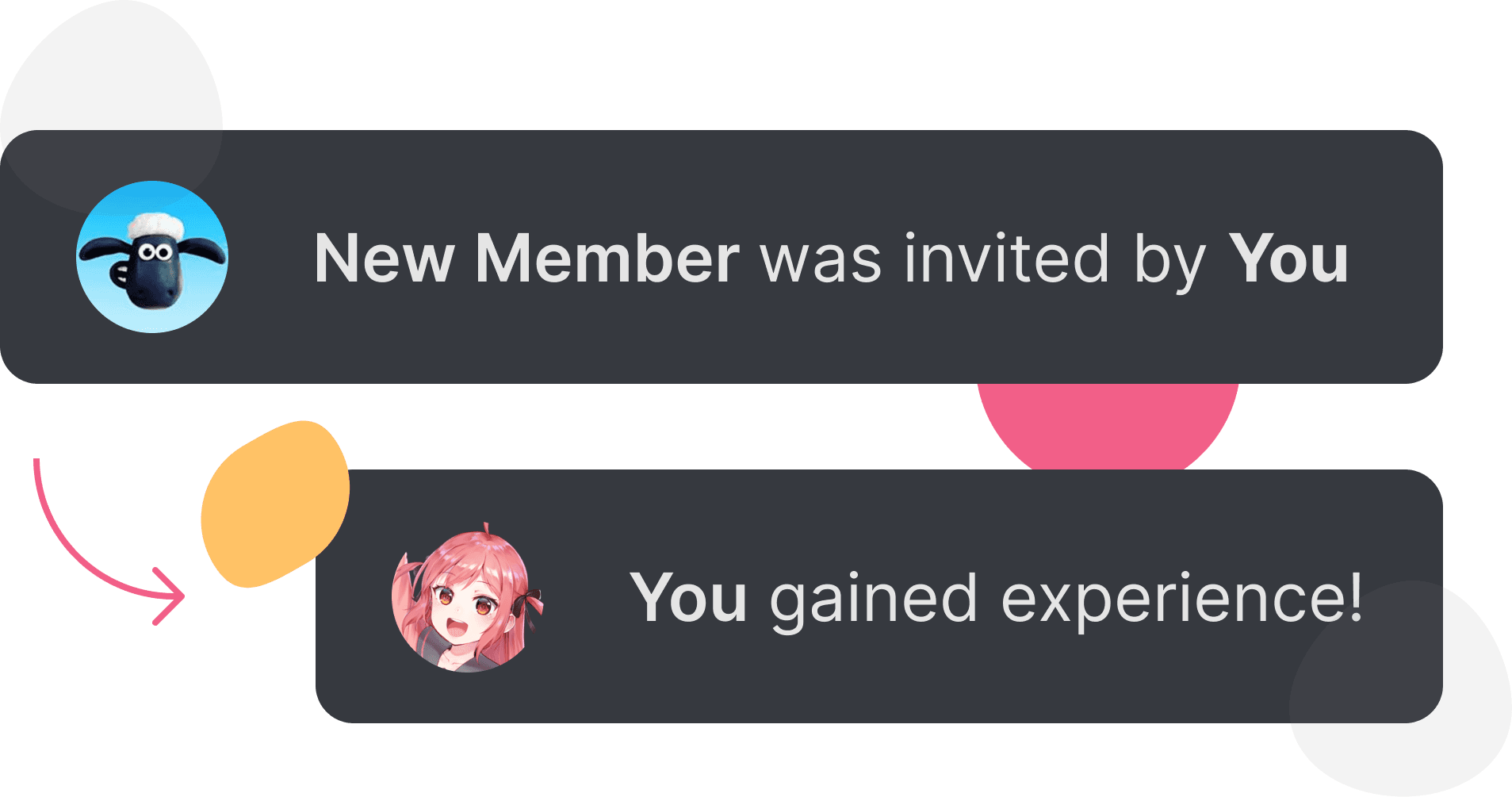 An avatar of Miki and InviteLogger teaming up