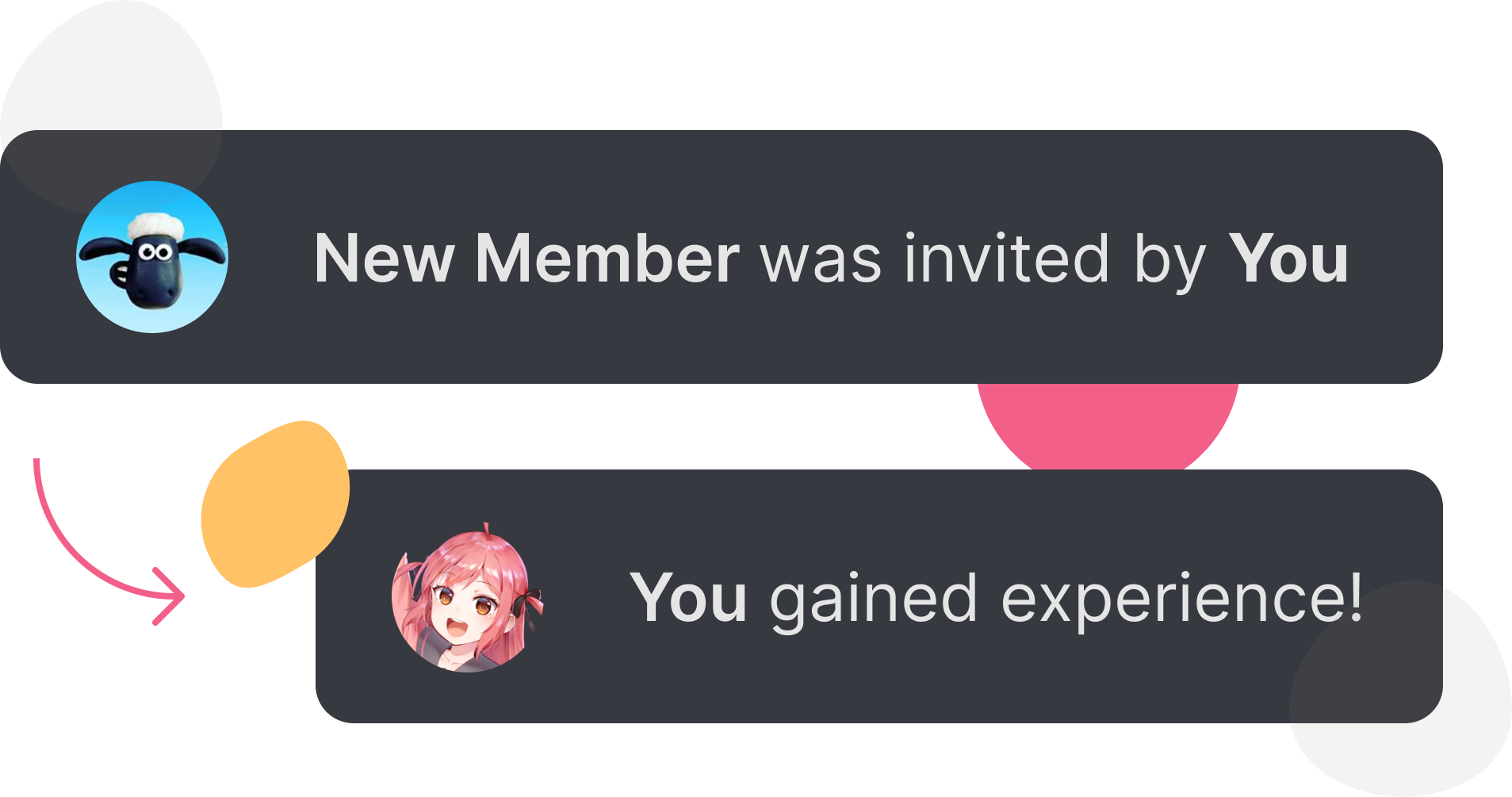 An avatar of Miki and InviteLogger teaming up