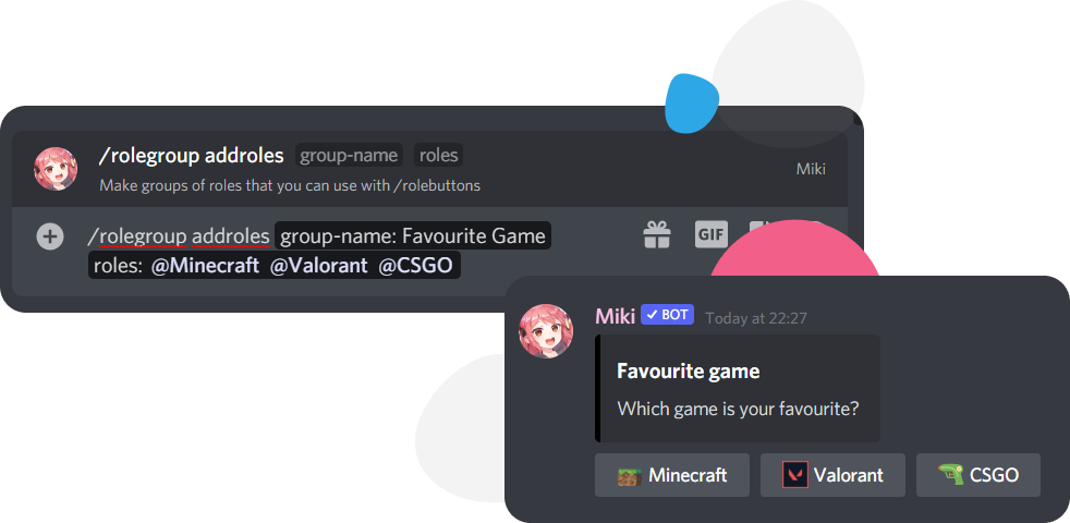 react to a message to obtain the role